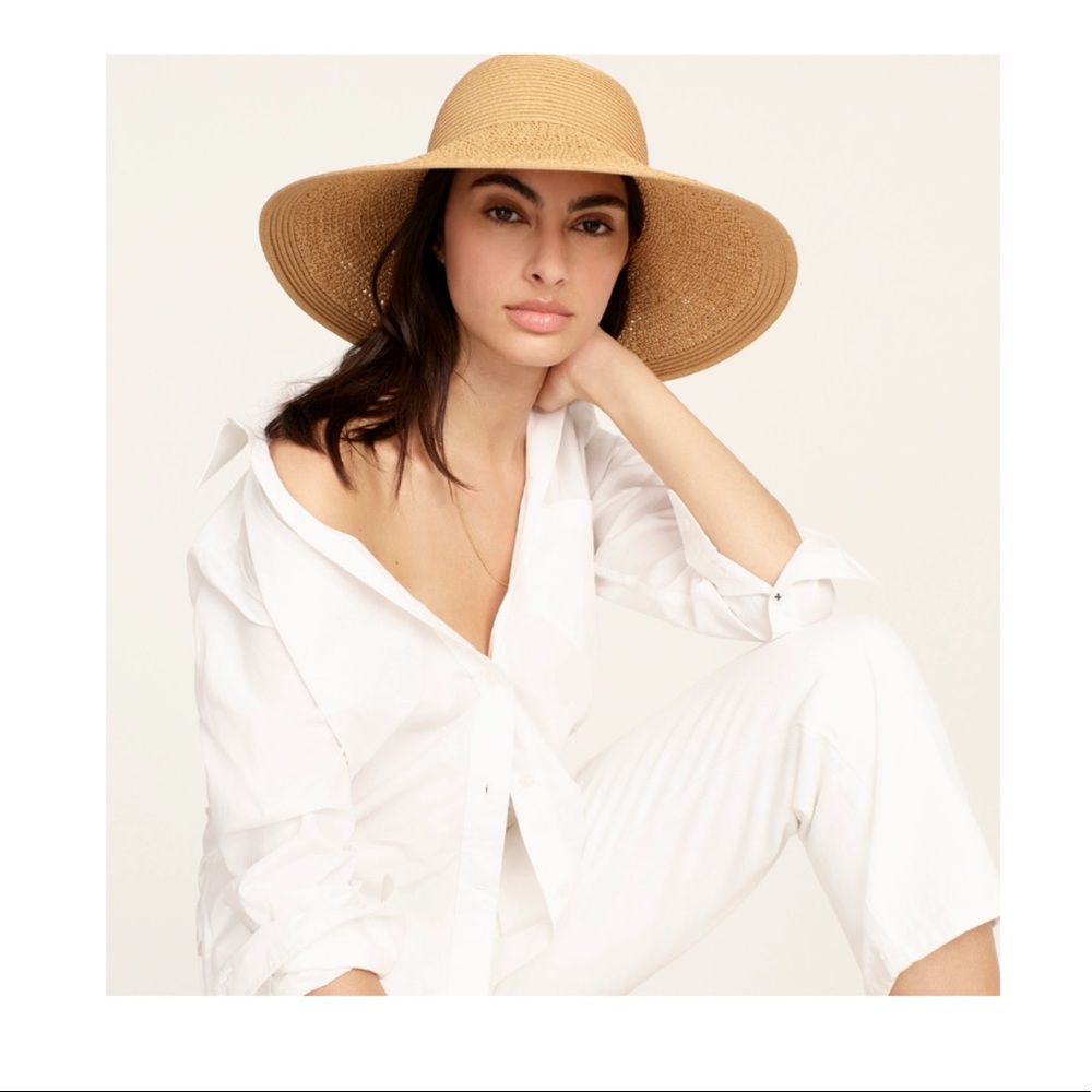 J.Crew Textured summer straw hat